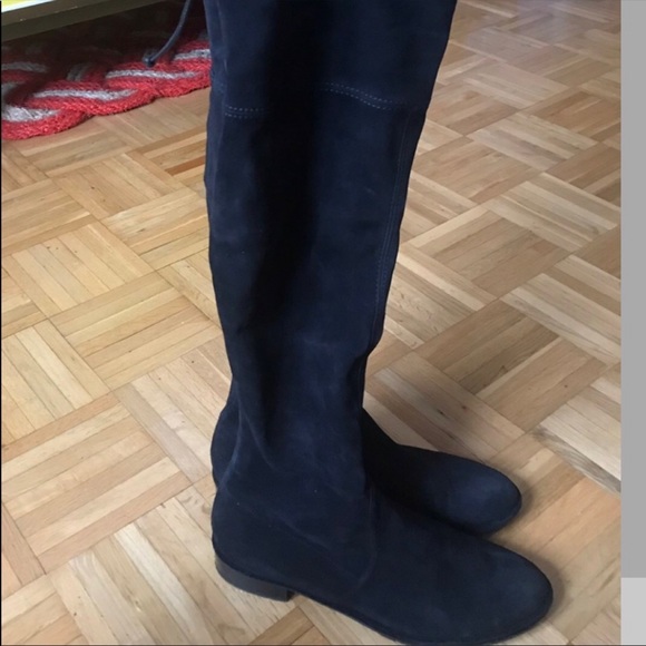 Lowland black suede over the knee boots - Picture 4 of 6